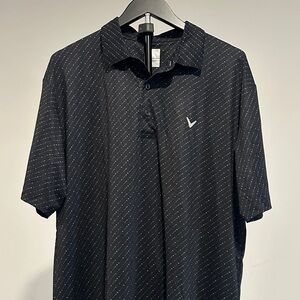 Callaway Navy Patterned Polo Shirt